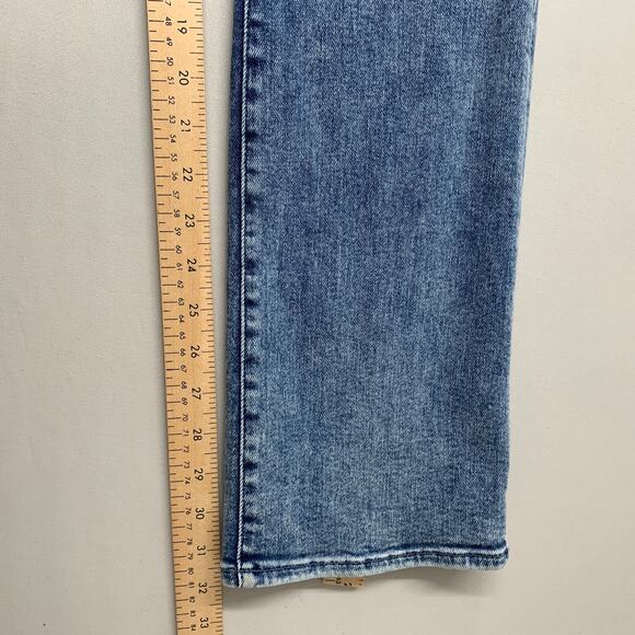 Mother Women Hustler Sneak High Rise Flare Jeans 32 Blue Denim On the Run 32 - Picture 10 of 13